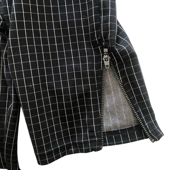 NWOT HUE Black & White Checked Stretch Crop Ankle Zip Legging Trouser Pant XS/S - Picture 12 of 15